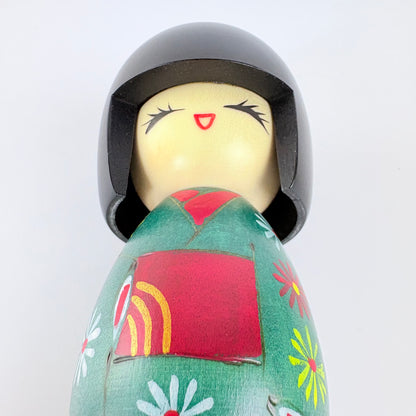 Autorská kokeshi Hanafubuki – Květinová vánice | Made in Japan