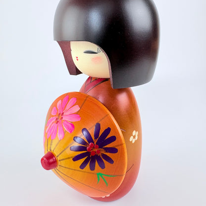 Autorská kokeshi Ameagari – Po dešti | Shoei Fujikawa | Made in Japan