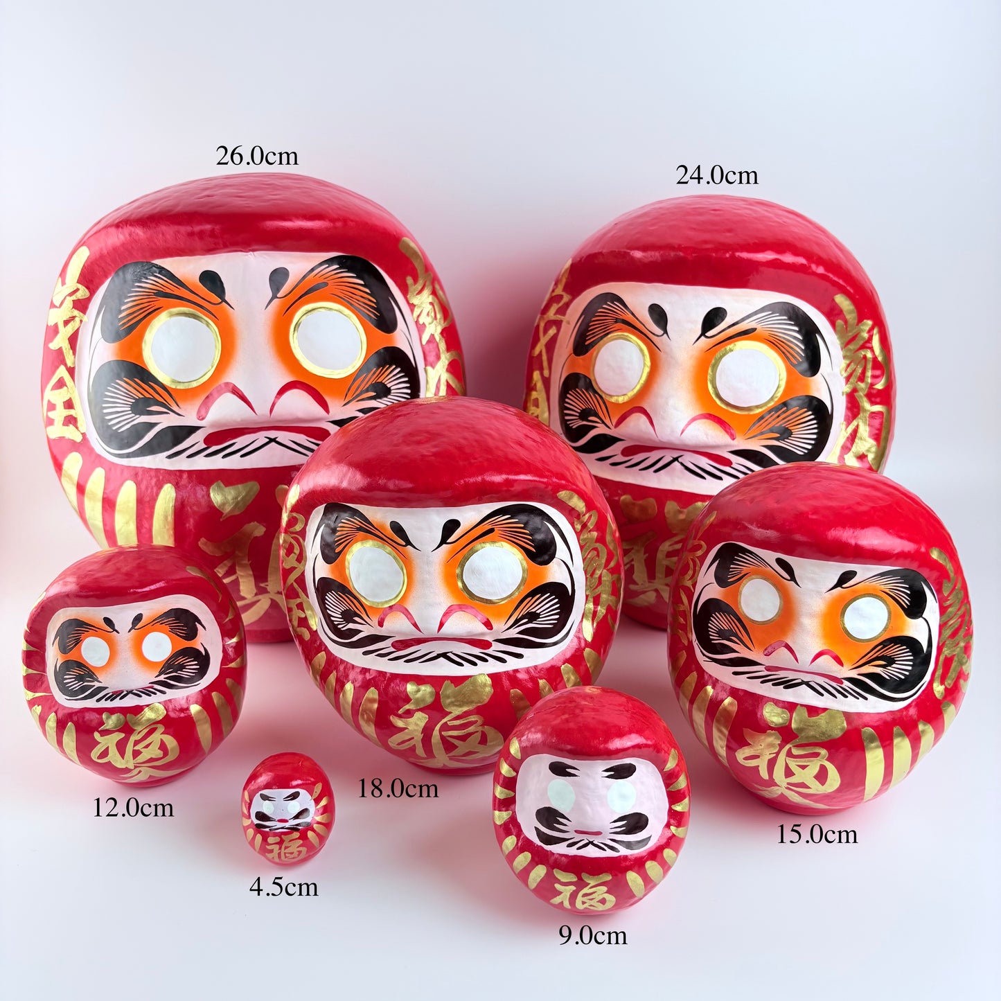 Japonský Daruma 24 cm – červený | Made in Japan