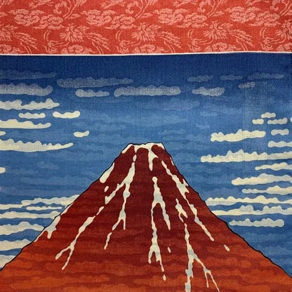 Furoshiki Akafuji červené 47,5 × 47,5 cm / velmi jemná bavlna / Made in Japan