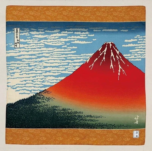 Furoshiki Akafuji zlatohnědé 47,5 × 47,5 cm / velmi jemná bavlna / Made in Japan