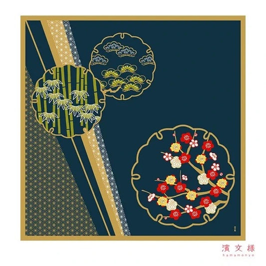 Furoshiki Take Matsu Ume 90 × 90 cm / bavlna / Made in Japan