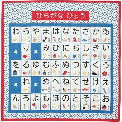Furoshiki Hiragana 50 × 50 cm / bavlna / Made in Japan