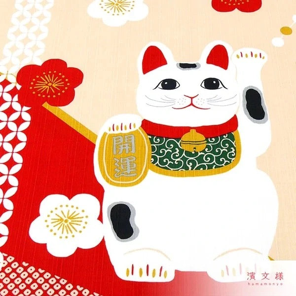 Furoshiki Maneki Neko 50 × 50 cm / Made in Japan