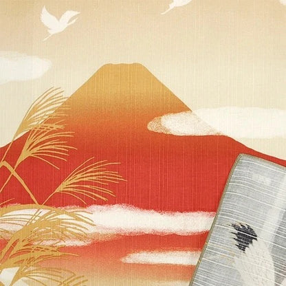 Furoshiki Jeřábi a hora Fuji 50 × 50 cm / bavlna / Made in Japan