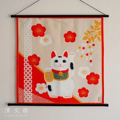 Furoshiki Maneki Neko 50 × 50 cm / Made in Japan