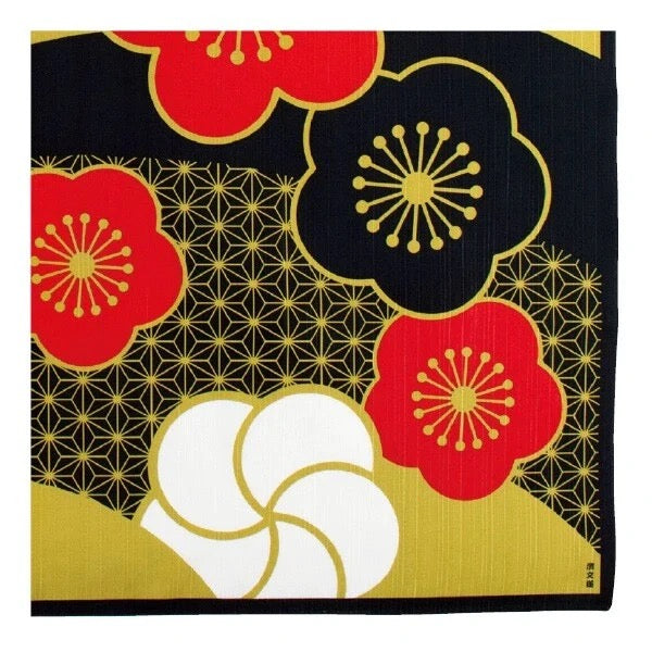 Furoshiki Ume zlaté 90 × 90 cm / bavlna / Made in Japan
