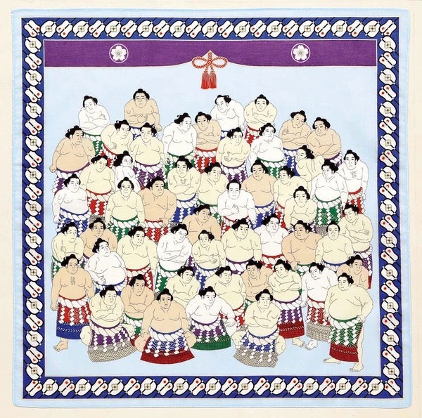 Furoshiki Sumó 50 × 50 cm / velmi jemná bavlna / Made in Japan