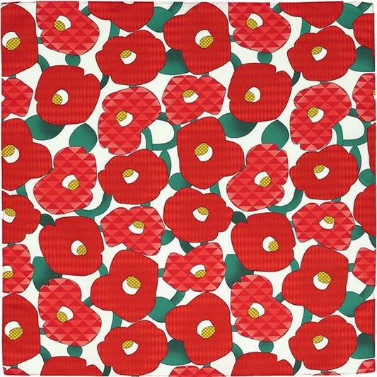 Voděodolné furoshiki Tsubaki 70 × 70 cm / polyester / Made in Japan – Kyoto