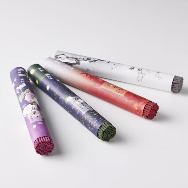 Luxusní sada japonských vonných tyčinek KOUSAIDO Shiki no Osenkō – 4 vůně / Made in Japan