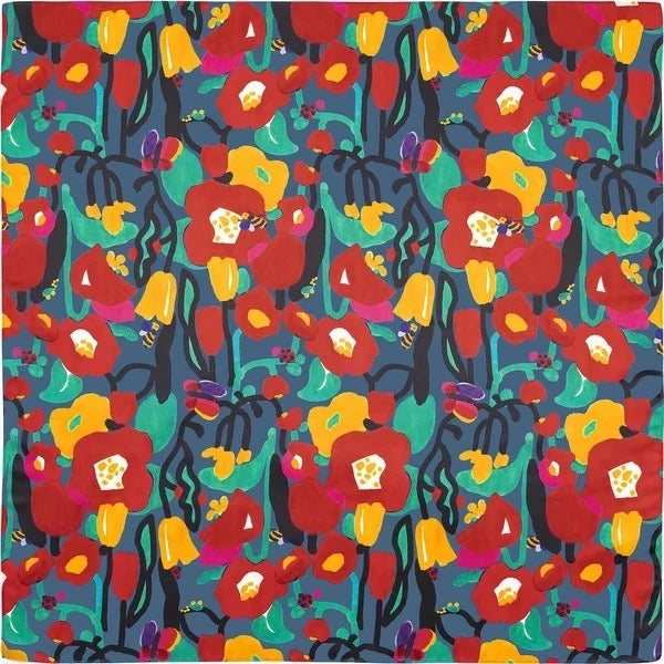 Voděodolné furoshiki Botanica 100 × 100 cm / polyester / Made in Japan – Kyoto