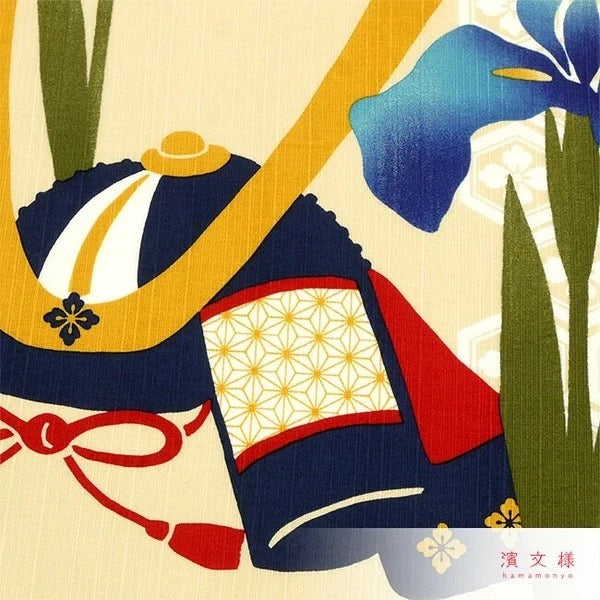 Furoshiki Iris and Helmet 50 × 50 cm | Made in Japan