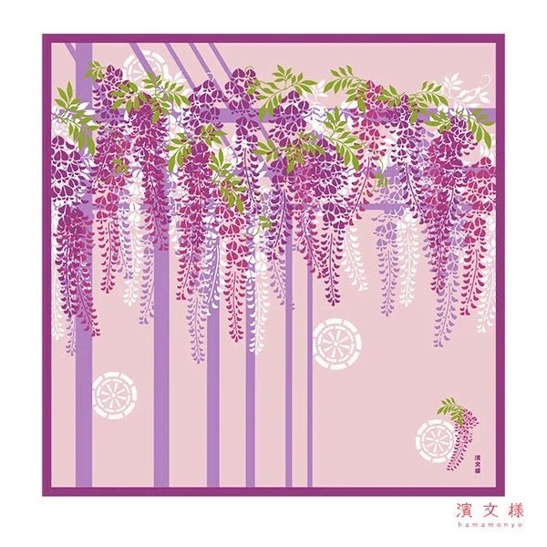 Furoshiki Colorful Wisteria 50 × 50 cm | Made in Japan