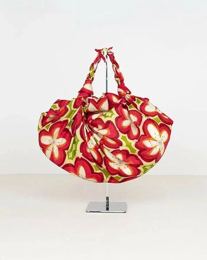Furoshiki Green Floral 100×100 cm – japonský šátek na balení dárků | Made in Japan
