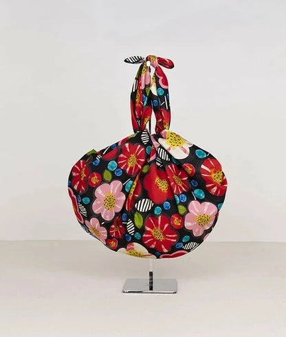Furoshiki Black Floral 100×100 cm – japonský šátek na balení dárků | Made in Japan