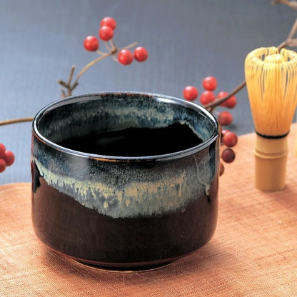 Matcha miska Mino ware – černá glazura / Made in Japan